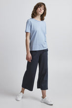 Load image into Gallery viewer, ICHI Kate Wide Legged Jersey Cropped Trousers - Total Eclipse