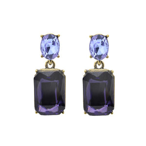 Amelia Gem Earrings - Violet & Lilac