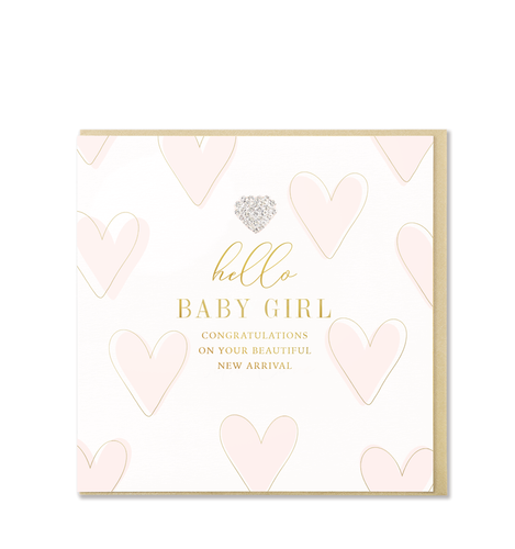 Hello Baby Girl Greetings Card
