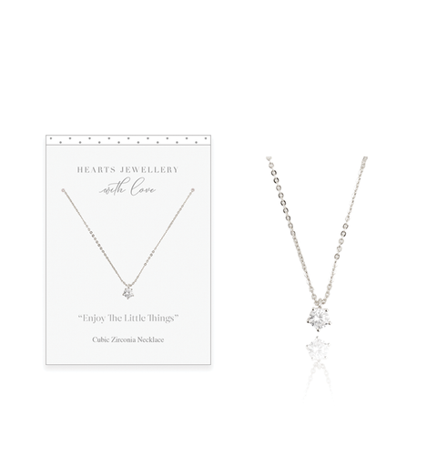Cubic Zirconia Pendant Necklace - Enjoy the Little Things