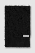 Load image into Gallery viewer, Rino &amp; Pelle Nefity Cable Knit Scarf - Black