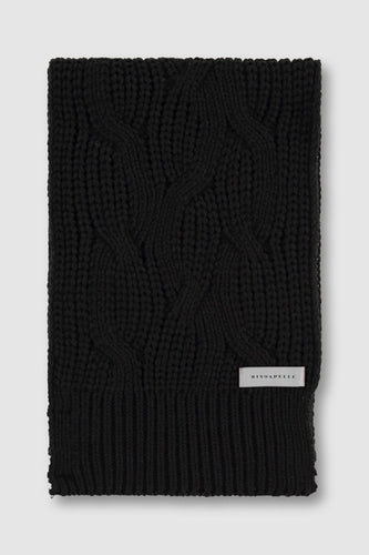 Rino & Pelle Nefity Cable Knit Scarf - Black