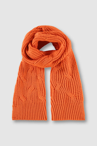 Rino & Pelle Nefity Cable Knit Scarf - Fire