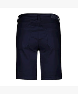 Red Button Relax Plain Cotton Shorts - Navy