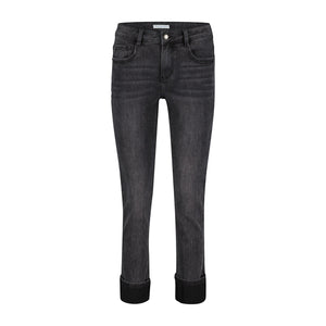 Red Button Kate Turn Up Black Denim Jeans