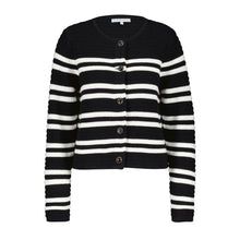 Load image into Gallery viewer, Red Button Danelle Jacket - Black &amp; White Stripe