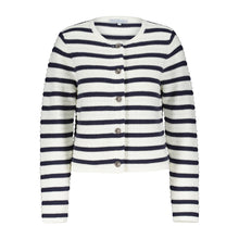 Load image into Gallery viewer, Red Button Danelle Jacket - Navy &amp; White Stripe