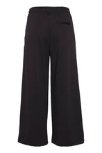 Load image into Gallery viewer, ICHI Kate Wide Legged Jersey Cropped Trousers - Black