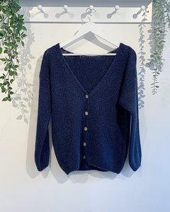 Short navy cheap cardigan