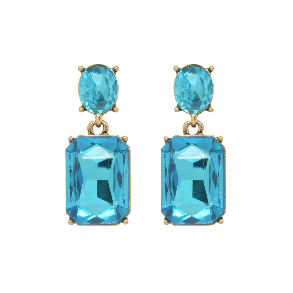 Amelia Gem Earrings - Turquoise