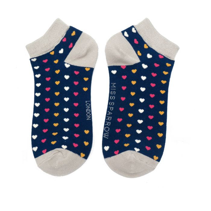 Miss Sparrow Bamboo Little Hearts Trainer Socks
