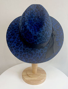 Failsworth Wool Fedora Hat - Navy Leopard