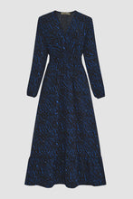 Load image into Gallery viewer, Zoe Zebra and Star Print Shirred Maxi Dress - Royal Blue