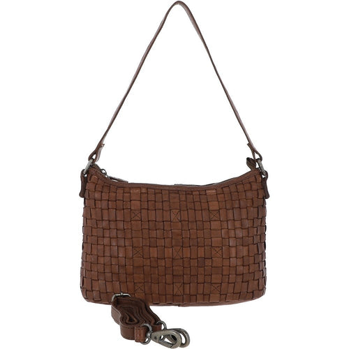Droitwich Vintage Leather Woven Hand Bag